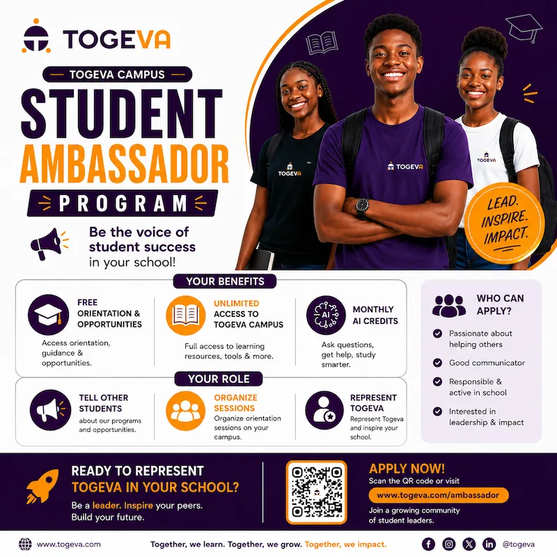 Togeva Student Ambassador Program — Lead. Inspire. Impact.